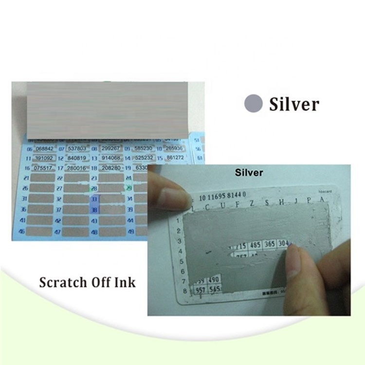 Hot sales Screen Printing Black Silver Color Scratch off ink used on Scratch card mobile scratch card etc.