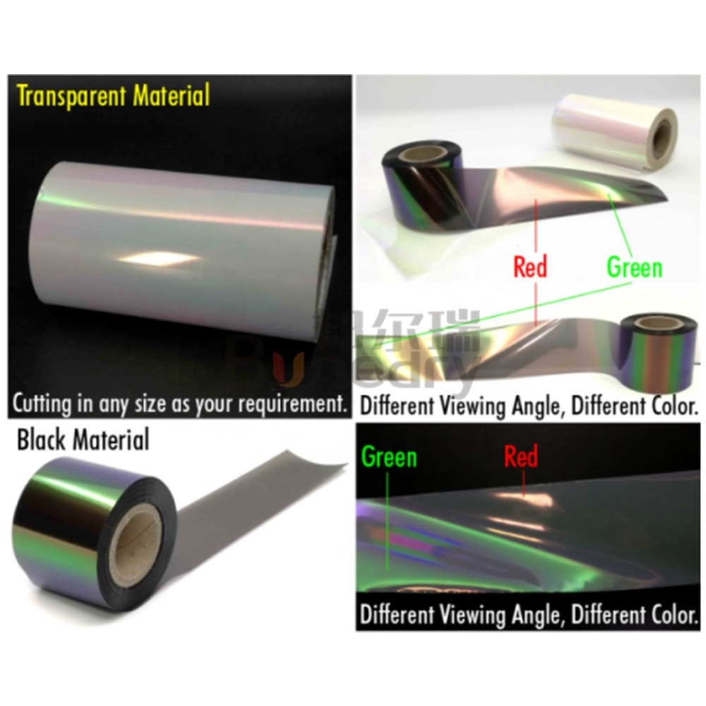 Bonedry Glossy Transparent Hot Stamping Foil CLS 8cm*120m Hologram Film Roll 64cm*120m for Graphic Designing Label Book or Cover