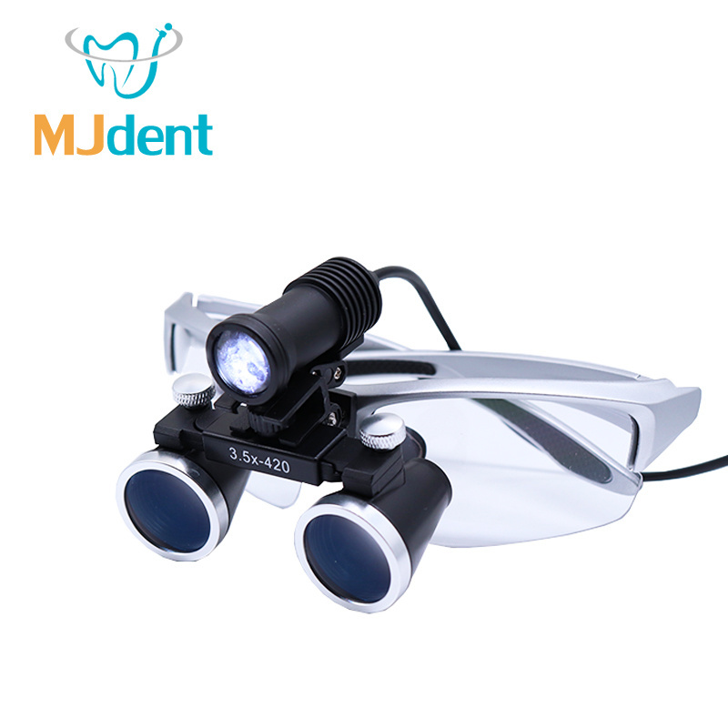 3.5X Dental Surgical Magnification Binocular Loupes with LED Headlight Surgical Lab Equipment