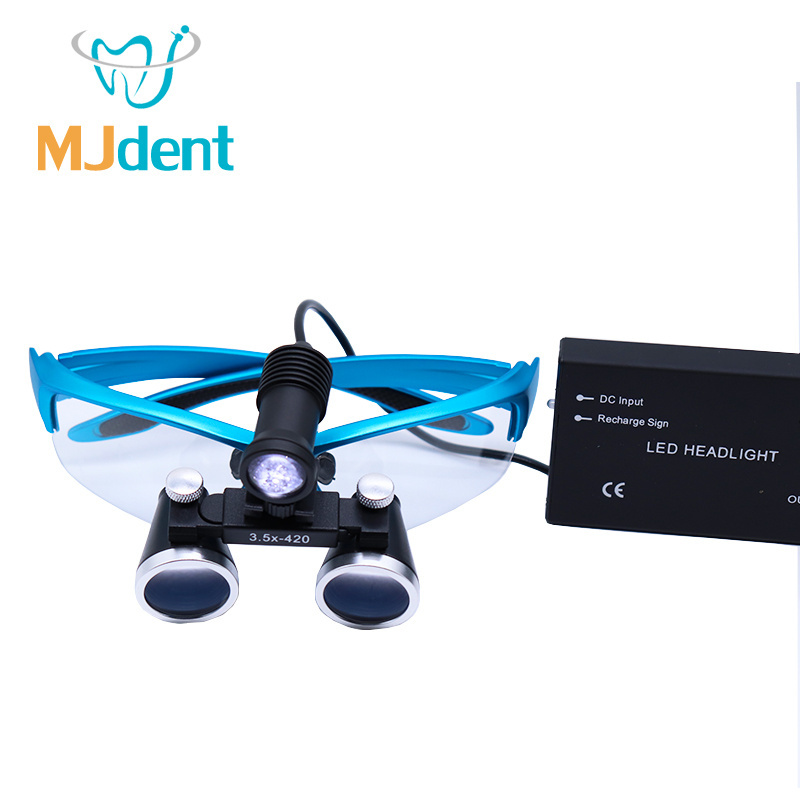 3.5X Dental Surgical Magnification Binocular Loupes with LED Headlight Surgical Lab Equipment