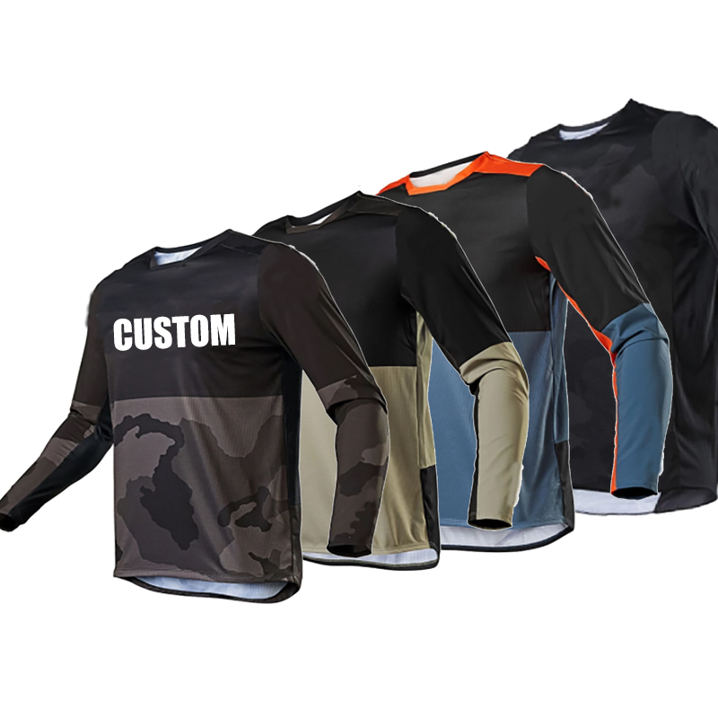 Latest Hot Sell Custom Motorbike Racing Jersey Durable Long Sleeve Mountain Bike Motocross Jersey