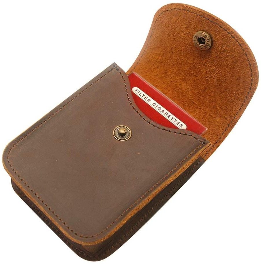 Boshiho Single Desk Leather Playing Card Case Card Holder Tobacco rolling cigarette case with soft genuine leather tobacco pouch