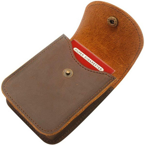 Boshiho Single Desk Leather Playing Card Case Card Holder Tobacco rolling cigarette case with soft genuine leather tobacco pouch