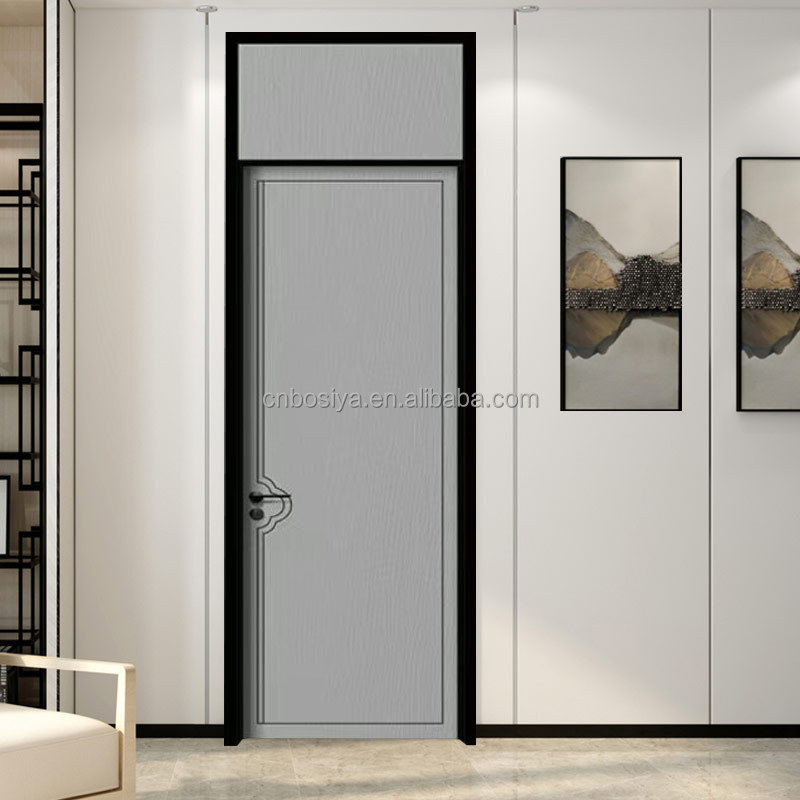 Cheap Price Customized Flat Wood Texture Interior Bedroom Flush Door Wpc Door To Saudi Arabia