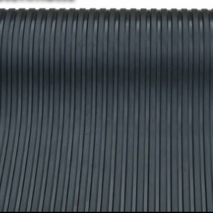 Black Fine ribbed rubber sheet / corrugated rubber mat / anti-slip rubber in China