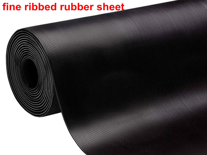 anti slip fine ribbed sheet/ corrugated rubber mat