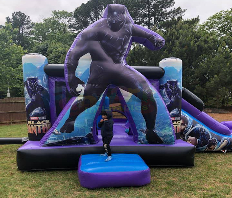 Outdoor commercial kid obstacle toboggan gonflable combo bouncer water slide jumper spiderman inflatable castle bounce house