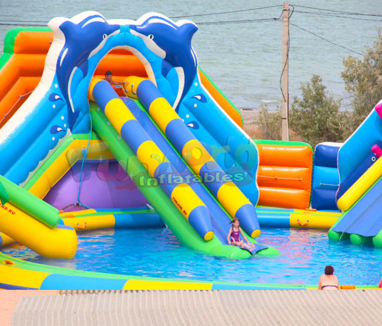 Commercial kids toboggan gonflable piscine combo bouncer bouncy castle inflatable bounce house water slide