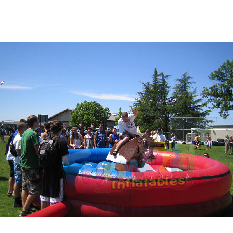 Outdoor inflatable bull riding machine rodeo bull inflatable mechanical bull for sale