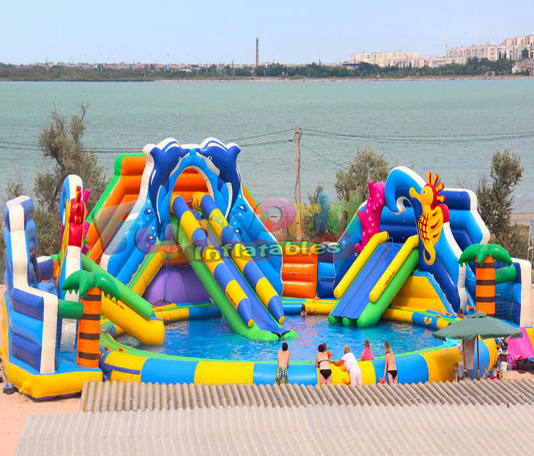 Commercial kids toboggan gonflable piscine combo bouncer bouncy castle inflatable bounce house water slide