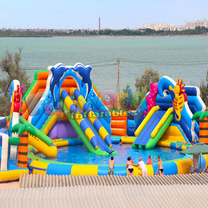 Commercial kids toboggan gonflable piscine combo bouncer bouncy castle inflatable bounce house water slide