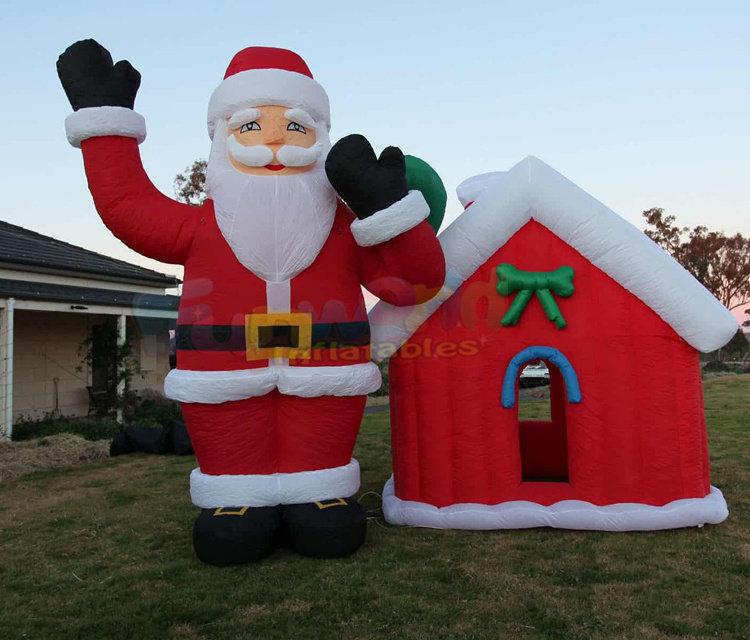 Commercial grade inflables de navidad  blow up christmas decoration advertising inflatable mega santa claus