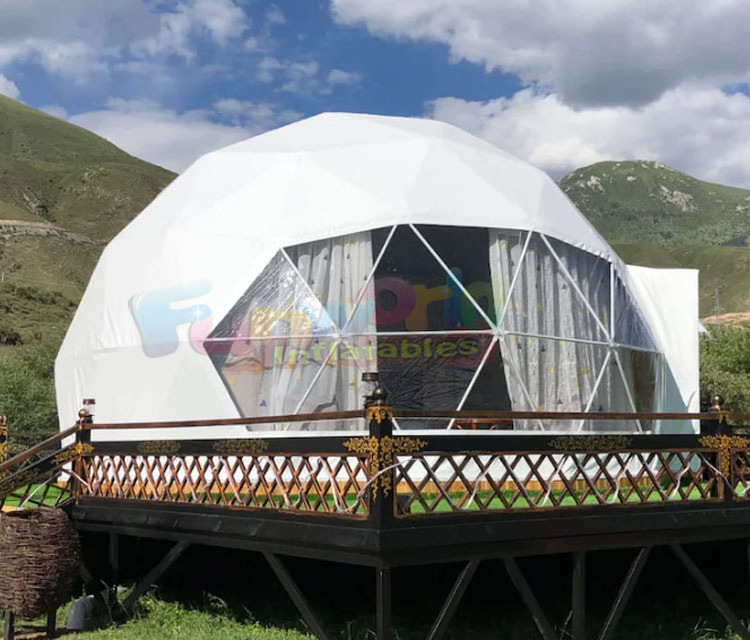 Outdoor giant party resort transparent garden camping structure bubble igloo geodesic dome tents