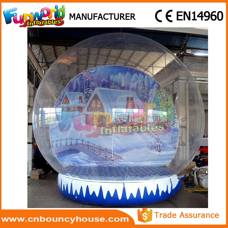 Nice giant snow globe balloon inflatable human size snow globe