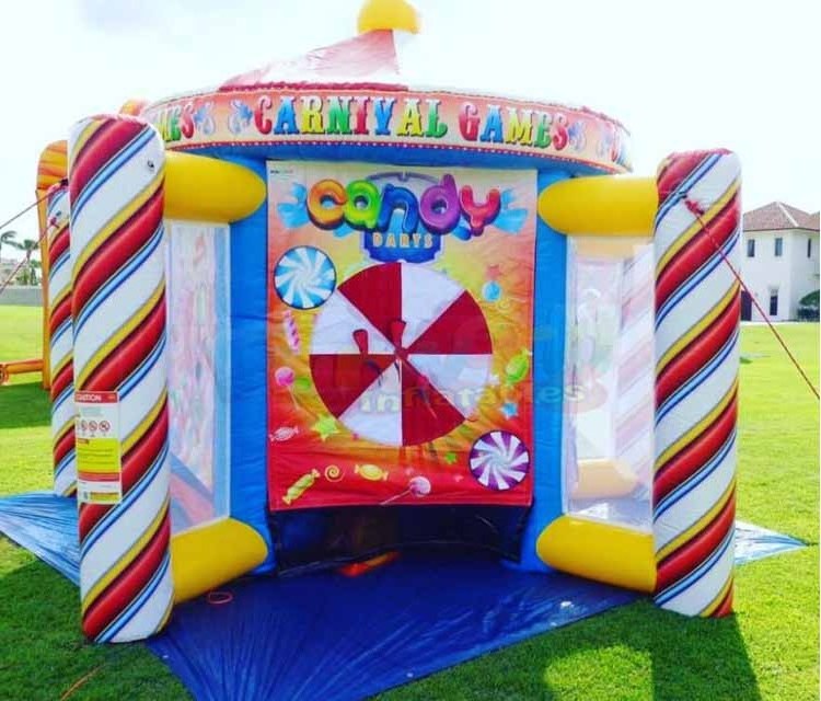 Interactive sport games fun equipment bar enclosure themed party inflatable carnival games booth 5in1 Carnival Games