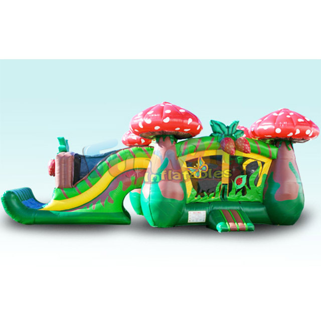 Strawberry 4 in 1 toddler combo jumping bouncer and slide games air bounce inflatable