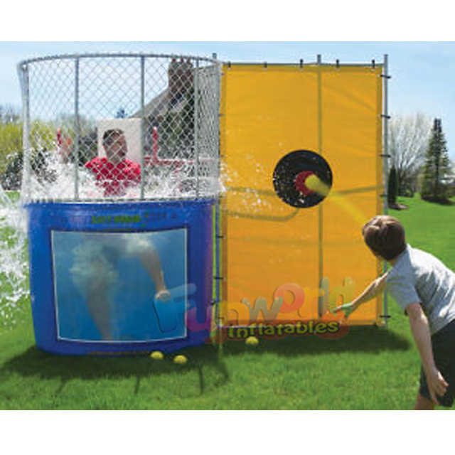 Commerical cheap party inflatable game for sale arcade water game dunking machine dunk tank