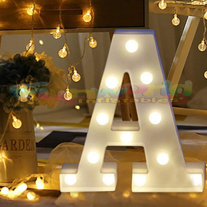 Giant wedding birthday party decoration bulb alpha number sign light up led marquee letter lights