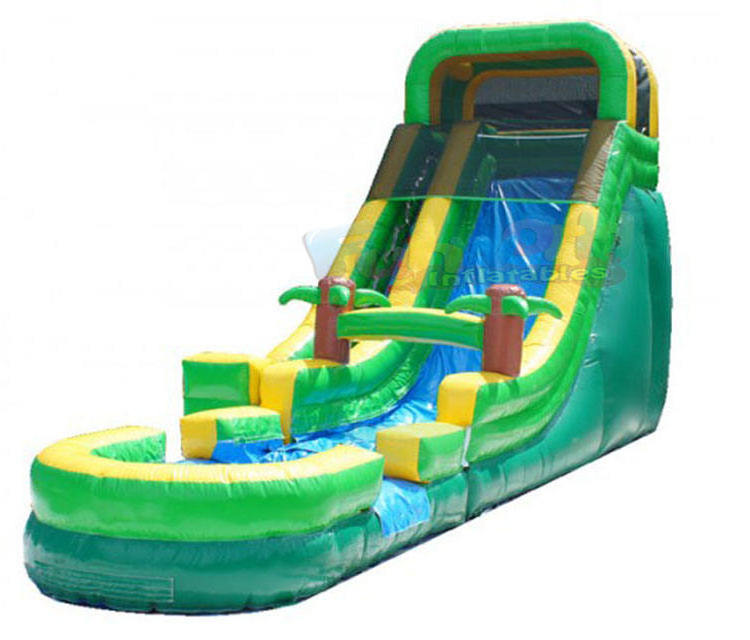 Plam tree wholesale high quality inflatable water slides backyard commercial jumper slide water slide