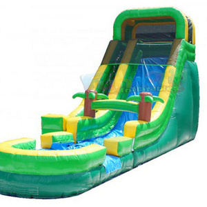 Plam tree wholesale high quality inflatable water slides backyard commercial jumper slide water slide