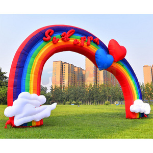 Outdoor inflatable advertising gate custom printed decor arch inflatable rainbow arch