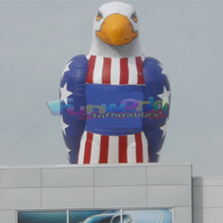 Outdoor parade display advertising events tunnel pvc cartoon big inflatable giant eagle animal