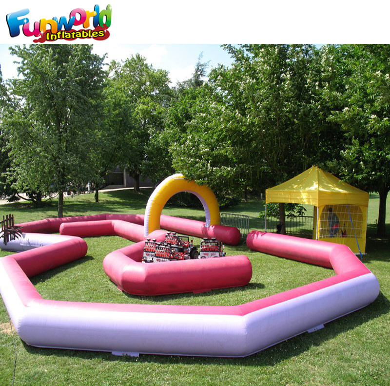 Al aire libre cuadrado hinchables deportivos juegos de carreras de obstaculos pista inflable