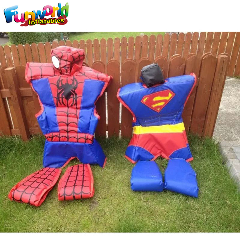 Custom made super hero image sports game pvc wrestling inflatable sumo suit