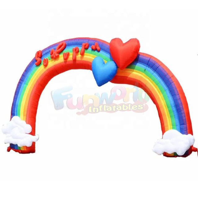 Outdoor inflatable advertising gate custom printed decor arch inflatable rainbow arch