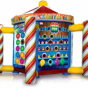 Interactive sport games fun equipment bar enclosure themed party inflatable carnival games booth 5in1 Carnival Games