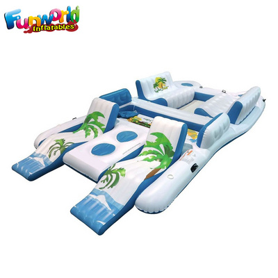 Tropical tahiti inflatable floating island rafts inflatable floating island