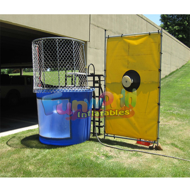 Cheap party carnival game easy safe dunker machine dunking booth inflatable water dunk tank