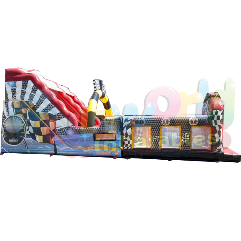 Inflatable race slide jumping castle backyard inflatable bounce house