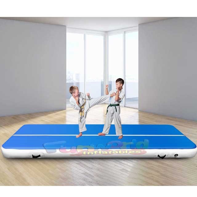 Manufacture cheap price inflatable gymnastic tumble air track for gym training airtrack 4m