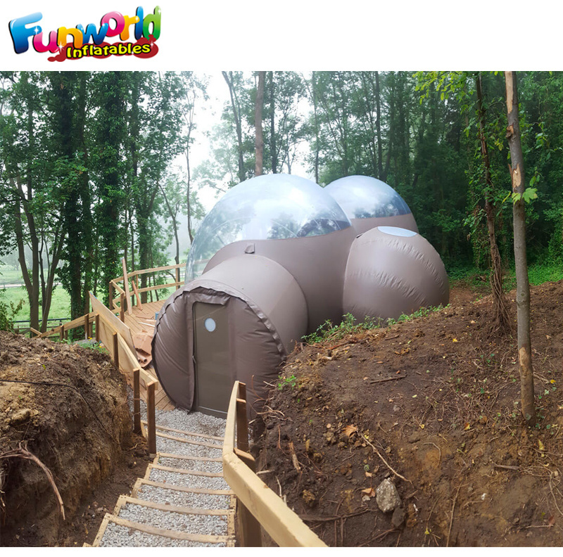 Durable al aire libre camping carpas venta carpa burbuja inflable