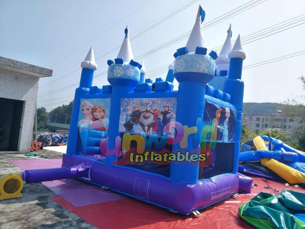 Grado comercial frozen combi elsa castillo hinchable con tobogan