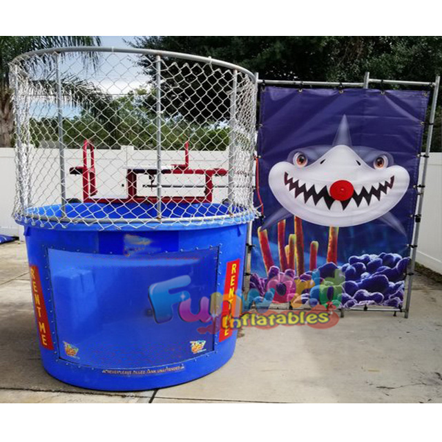 Commerical cheap party inflatable game for sale arcade water game dunking machine dunk tank