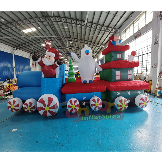 Advertising inflatables 6m  train model Christmas blow ups inflatable Christmas inflatable outdoor party