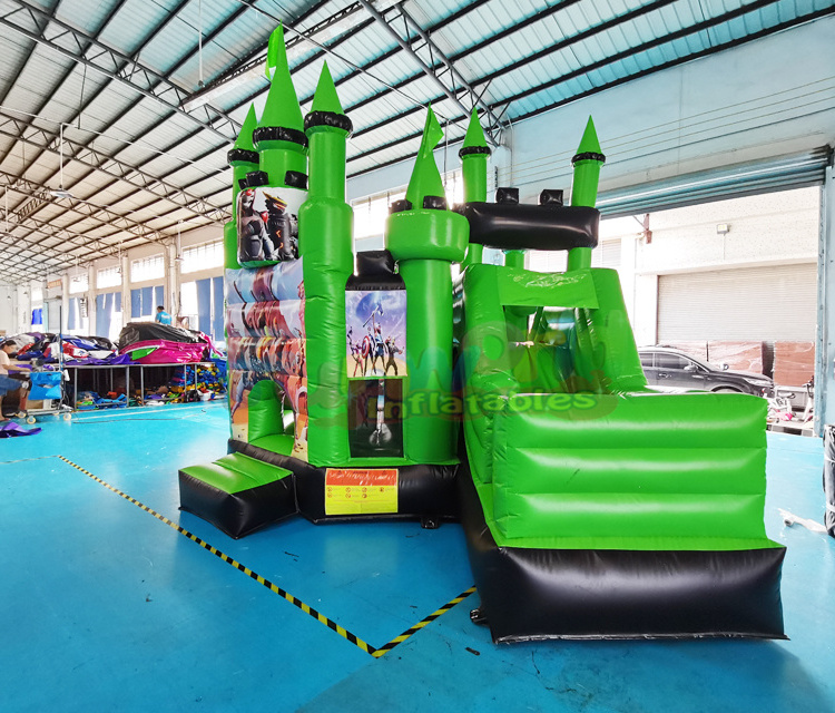 Inflatable castle bouncy slide big jumping castle with pool and prices