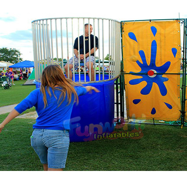 Commerical cheap party inflatable game for sale arcade water game dunking machine dunk tank