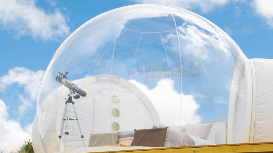 Outdoor 5m diameter pvc plastic party dome restaurant room hotel clear igloo inflatable camping transparent small bubble tent