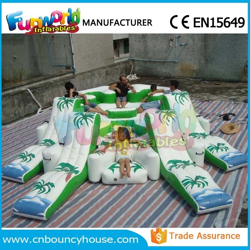 New inflatable lounge island tropical tahiti floating island