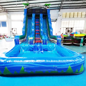 Commercial outdoor kids adults party jumping bouncy castle waterslide  toboggan gonflable  inflatable tropical water slide