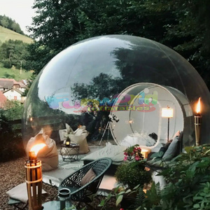 Outdoor fun camping party clear bouncy bubble house pvc transparent inflatable bubble tent house