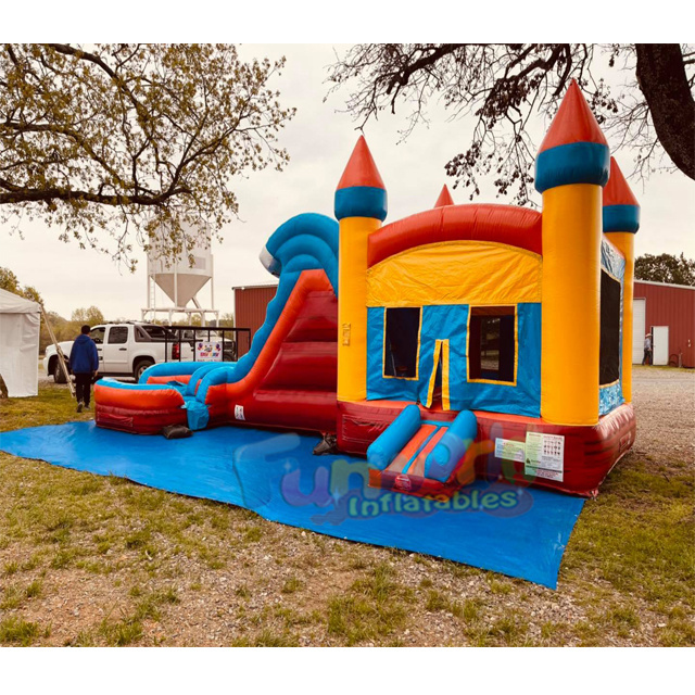 Commercial jumping castles sale unisex combo for rental business bouncy castle with slide good for business