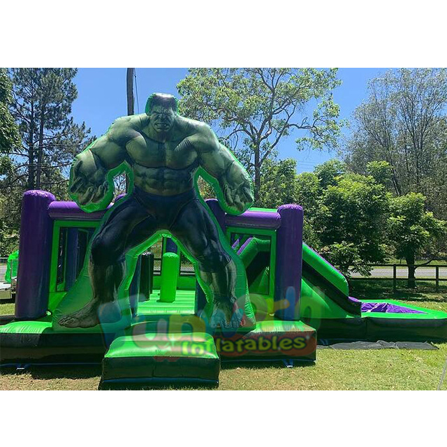 Outdoor commercial kid obstacle toboggan gonflable combo bouncer water slide jumper spiderman inflatable castle bounce house