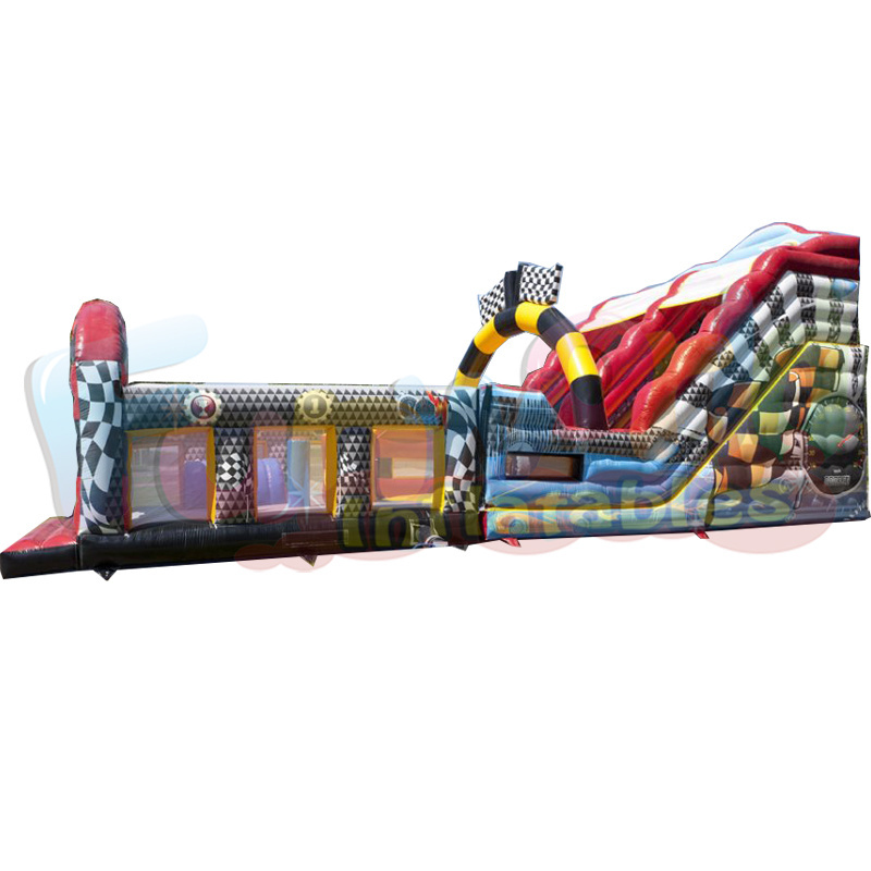 Inflatable race slide jumping castle backyard inflatable bounce house