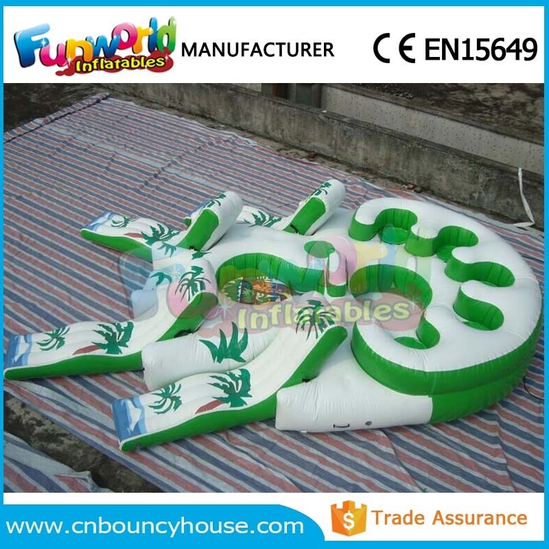 New inflatable lounge island tropical tahiti floating island