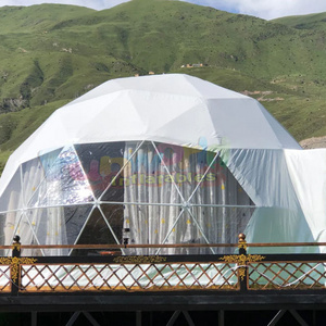 Outdoor giant party resort transparent garden camping structure bubble igloo geodesic dome tents