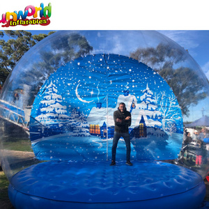 Outdoor single tunnel  bubble tent giant musical pink photo booth advertising inflatable custom snowman snowglobe christmas